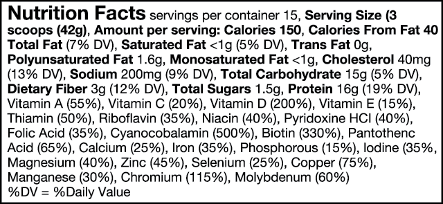 Vida Fuel - Strawberry nutrition facts